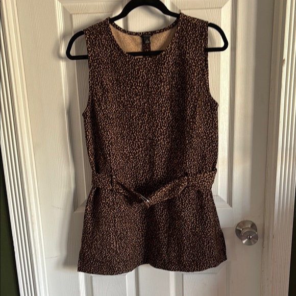 Ann Taylor Brown Patterned Tank Top - Picture 1 of 1